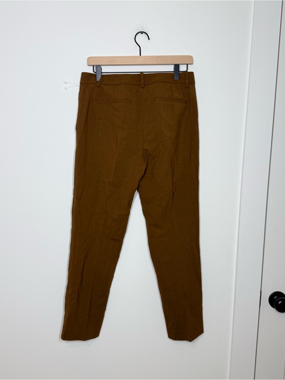 Theory Testra O Sevona Wool Blend Ankle Pants Brown Size 4 - Picture 4 of 6